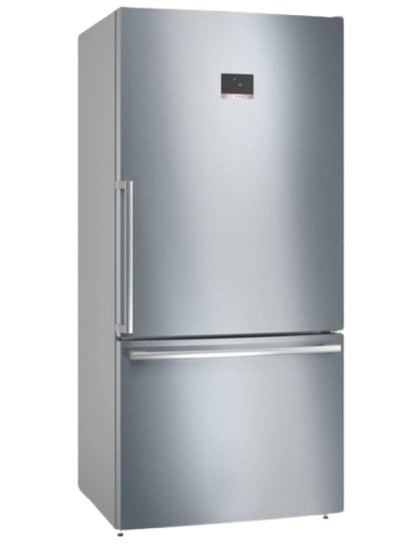 Buy Series 6 Fridge with Bottom Freezer, 631 Liter, Stainless Steel with anti-fingerprint - KGB86CIE0N Silver in Egypt