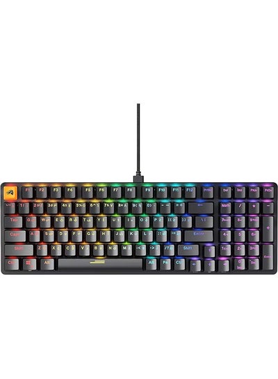 اشتري Glorious GMMK 2 96% Arabic & English RGB Gaming Keyboard - TKL Hot Swappable Mechanical Keyboard, Linear Switches, Wired, TKL Gaming Keyboard, Full-size Keyboard - Black RGB Keyboard في الامارات