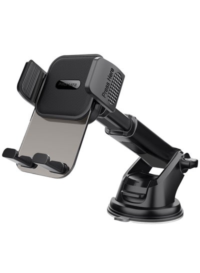 اشتري Innovative Car Phone Holder Transparent Auto Clamping Design Multi-Angle Dashboard And Windshield Mount Black في السعودية