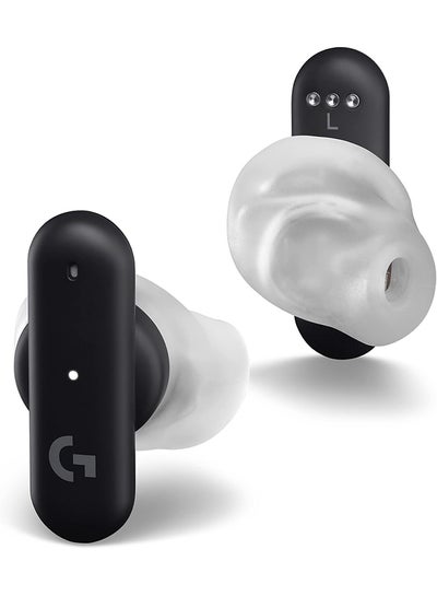 اشتري Logitech G FITS True Wireless Gaming Earbuds, Custom Moulded Fit, LIGHTSPEED + Bluetooth, Four Beamforming Microphones, PC, Mac, PS5, PS4, Mobile, Nintendo Switch - Black في الامارات