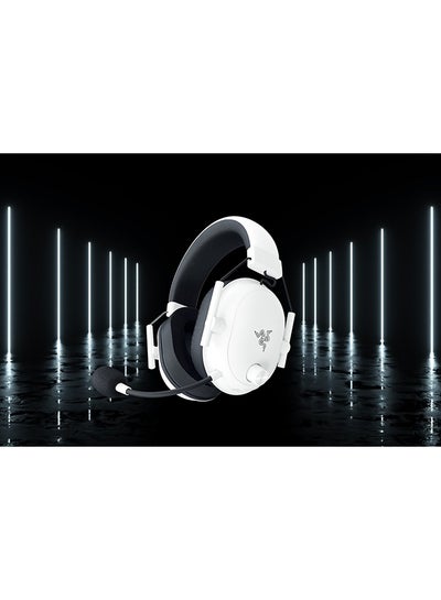 Buy Razer BlackShark V2 HyperSpeed Wireless Gaming Headset, 280g Lightweight, THX Spatial Audio, Bendable Mic, 50mm Drivers, 2.4GHz, Bluetooth or USB, 70 Hr Battery w/USB Type C Charging - White Edition in UAE