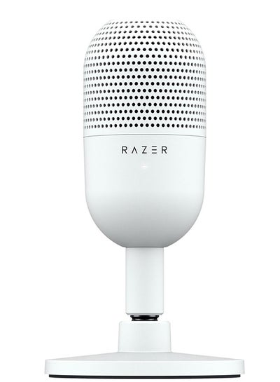 اشتري ميكروفون USB صغير من Razer Seiren V3، ميكروفون مكثف، نمط التقاط فائق القلب، مستشعر النقر لكتم الصوت مع مؤشر LED، ممتص للصدمات، مدمج للغاية، كمبيوتر شخصي، Discord، OBS Studio، XSplit - أبيض في مصر