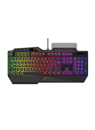اشتري Gaming, Wired Keyboard 108 Keys With RGB Backlit Backlight Wrist Rest For PC Mac Xbox Gamer Office في السعودية