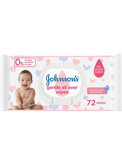 Buy Gentle All Over Baby Wipes 72 in UAE