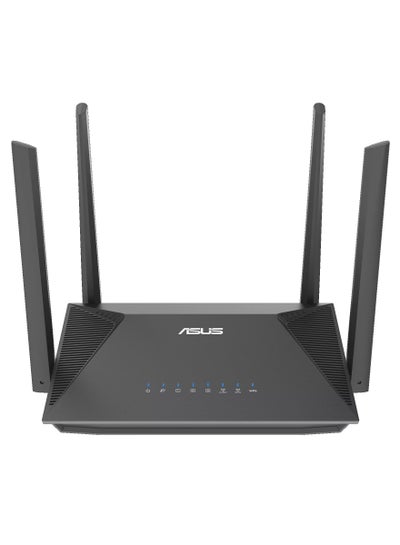 اشتري RT-AX52 (AX1800) Dual Band WiFi 6 Extendable Router, Instant Guard, Parental Control Scheduling, Built-in VPN, AiMesh Compatible Black في الامارات