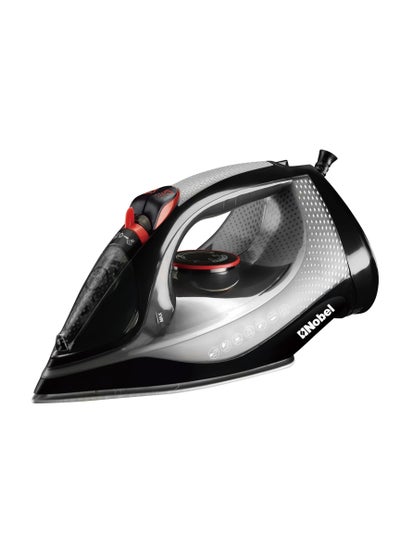 اشتري Steam Iron, Dry Ironing, Spray & Steam Function, Powerful Burst & Vertical Steam, Adjustable Control, 360° Swivel Cord Guard, Overheat Safety, Indicator Light 300 ml 2400 W NSI30 Black في الامارات