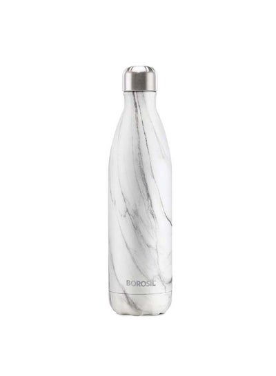 Buy Borosil Vacuum Insulated Copper Coated Inner Bolt Marble Water Bottle, Sports Bottle, Yoga Bottle, Outdoor, Portableleak Proof, Reusable Water Bottle , 500 Ml, Bt0500Mr207 in UAE