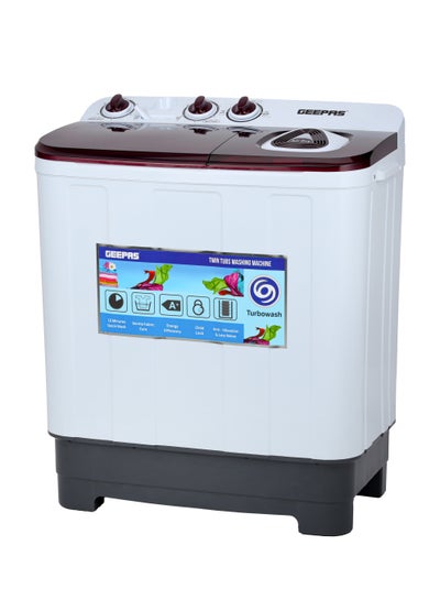 Buy Twin Tub Top Loaded Washing Machine With Magic Filter, Big Pulsator, Air Dry Function, Transparent Top Lid, Collars & Cuff Washboard, Powerful Wash 5 kg 510 W GSWM18045 White in Saudi Arabia