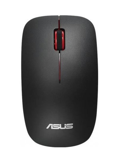 Buy Ergonomic wireless optical mouse Matte Black/Red in Saudi Arabia