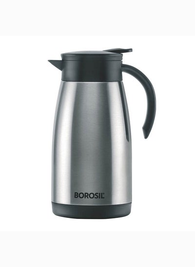 Buy Borosil Vacuum Insulated Stainless Steel Teapot Flask Vacuum Insulated Coffee Pot - 1 Ltr silver in UAE