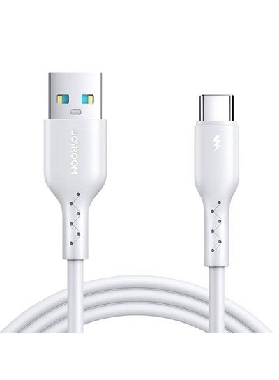 اشتري JOYROOM SA26-AC3 Flash Charge Series 3A USB to USB-C / Type-C Fast Charging Data Cable, Cable Length:1m White في مصر
