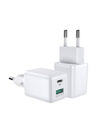 Buy JOYROOM FAST WALL CHARGER (EU PLUG) USB / USB TYP C 30W POWER DELIVERY QUICKCHARGE 3.0 AFC FCP WHITE (L-QP303) White in Egypt