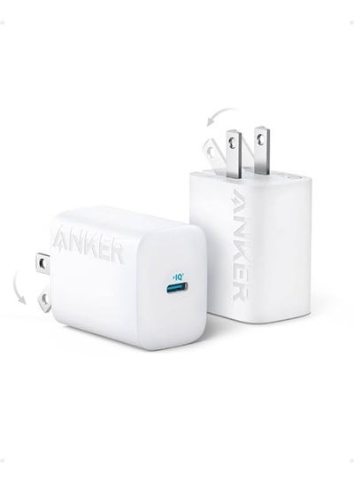 Buy Anker 30W USB-C Charger, Anker 312 Charger with Compact & Foldable Design, 30W Fast Charger for iPhone 15/14/13/12 Series, Samsung S24 / S23, MacBook Air, Pixelbook, iPad Pro, & Mor White in Egypt