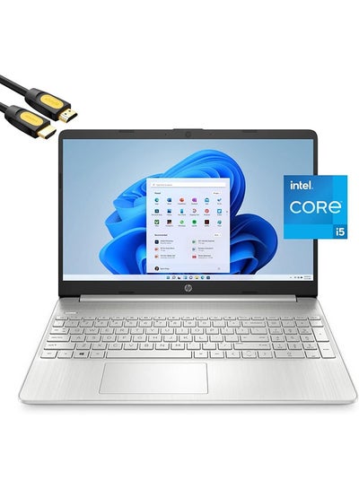 اشتري Micro-Edge Laptop With 15.6-inch Display, Core i5-1135G7 Processor/16GB RAM/512GB SSD/Intel Iris XE Graphics/Windows 11 With M-ytrix HDMI Cable English Silver في الامارات