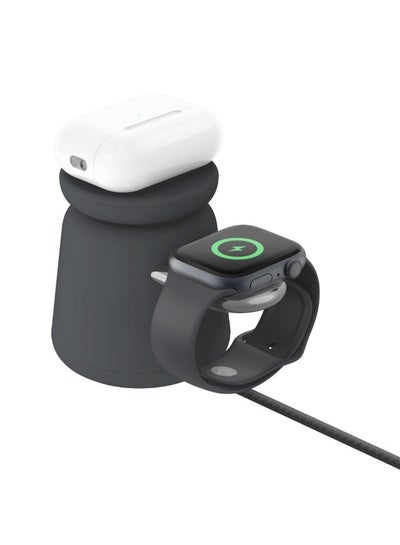 Buy Boostcharge Pro 2-In-1 Wireless Charging Dock W/ Magsafe 15W - Fast Charge iPhone Stand, Works W/ Iphone 15/14/13/12, Apple Watch 9/8/7/6/5/4, Airpods, And Other Magsafe Enabled Devices Black in UAE