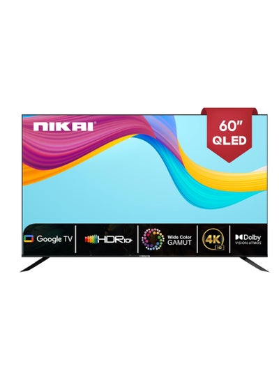 Buy 58 Inch 4K QLED Ultra HD Smart Google TV, Hands-Free Voice Control, Game Master, Dolby Vision + Atmos, 4K HDR10+, Effortless Connectivity With Android Devices NPROG60QLED Black in UAE