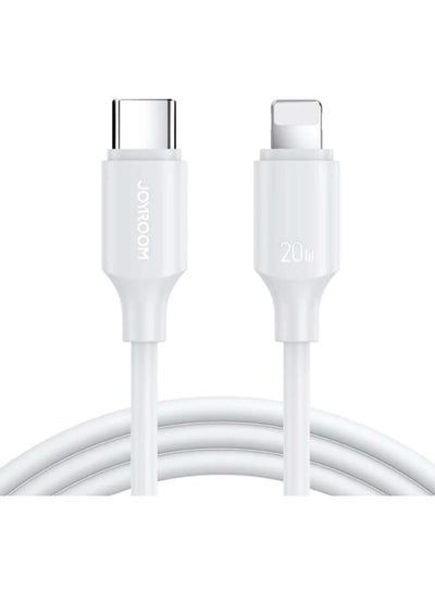 Buy S-CL020A9 20W Type-C to Lightning Fast Charging Data Cable, 1m - White in Egypt