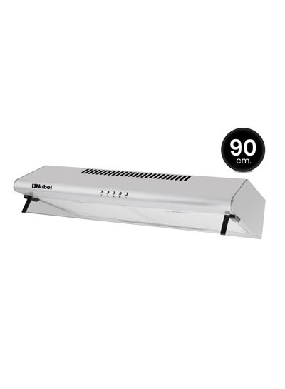 Buy 90 cm Built-in Hoods, Slim Hood, #430SS,  Push Button, 3 Speeds, 3 Layer Aluminum Filter with Metal Handle (3pcs), 2x40W Normal Lamp Bulb, 1x65W Motor, 220m3/h, Efficient Kitchen Ventilation Solution 65 W NCH90ST Silver in UAE