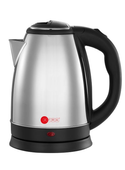 اشتري AFRA Electric Kettle, 1500W, 1.8L, Strong Stainless Steel Body with detachable power base & Automatic cut-off, ESMA, ROHS, and CB Certified, AF-1815KTSS, 2 years warranty, 1.8 L 1500 W AF-1815KTSS Silver/Black في الامارات