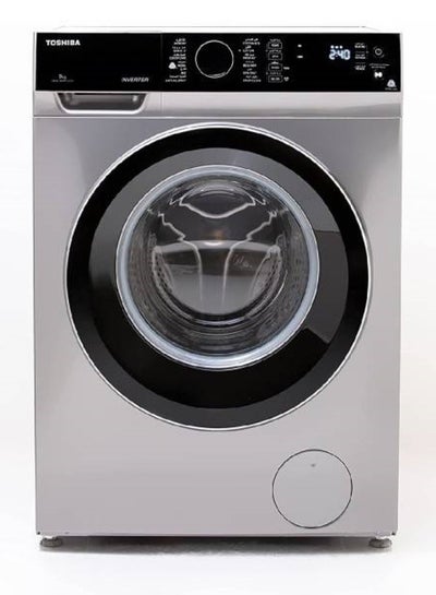 Buy Washing Machine 9 kg Full Automatic Front Loading Inverter 1400 rpm 9 kg TW-BJ100M4E(SK) Silver in Egypt