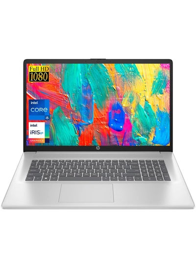 اشتري Newest Laptop With 17 Inch WUXGA Display, Core i5 Processor/16GB RAM/1TB SSD/Intel Iris Xe Graphics/Windows 11 + Free Mouse Arabic Natural Silver في الامارات