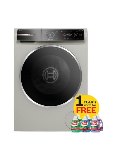 اشتري Front Load Washing Machine 1400 RPM, Made In Germany + Free 12 x 1 Liter Of Persil Detergent 9 kg 2300 W WGB244AXGC Silver Inox في الامارات