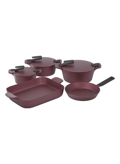 اشتري 12 Pieces Granite Set (20-24-28) Artisan -Burgundy Burgandy في مصر