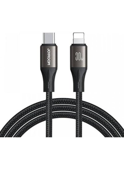 Buy SA25-CL3 Light-Speed Series 30W Fast Charging Type-C to Lightning Data Cable, 1.2M - Black in Egypt