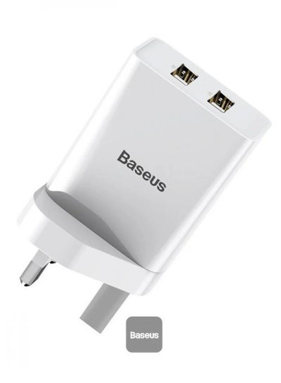 Buy Speed Mini Dual USB Travel Charger 10.5W White in Saudi Arabia