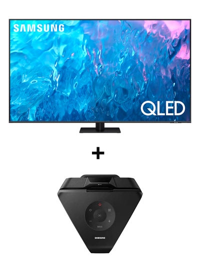 اشتري 65 Inch QLED 4K Smart TV 2023 + Sound Tower High Power Audio 1500W 65Q70C+MX-T70 Titan Gray في الامارات