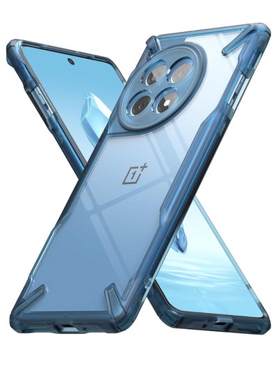 Buy Fusion-X [Precise Cutouts for Camera Lenses] Compatible with OnePlus 12R Case, Augmented Bumper Clear Hard Back Heavy Duty Shockproof Protective Cover Space Blue in Egypt