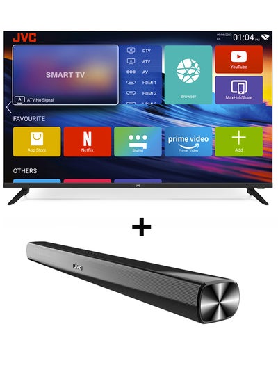 Buy 50 Inch 4K UHD Edgeless Smart TV With Dolby Audio + 2.0CH Soundbar Plus Bluetooth, Usb, Fm Radio With 600W PMPO LT-50N7105+THN322B Black in UAE