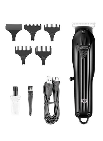 اشتري V-982 Digital Display Professional Cordless Hair Clippers Cutter Rechargeable Wireless Hair Grooming Set Beard Trimming في مصر