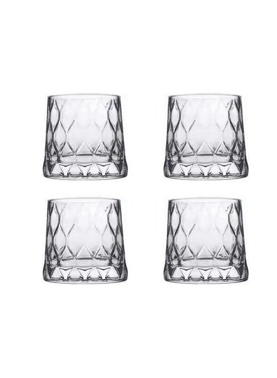 Buy Pasabahce Old Fashion “Leafy” -300ml Set of 4 Cups-Turkey Made Clear in Egypt