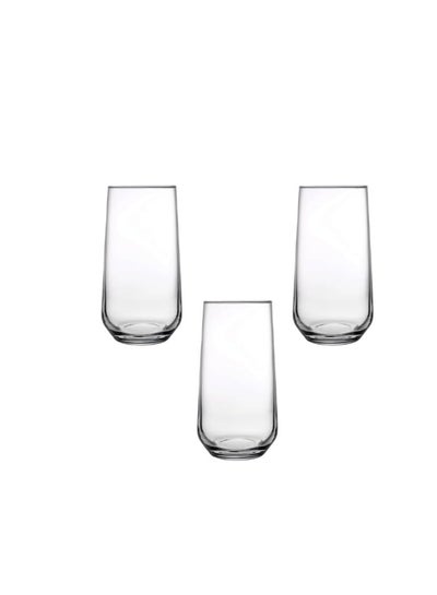 اشتري Pasabahce Large Cups Set of 3 – Allegra- (470ml)- Clear Color-Turkey Made clear في مصر