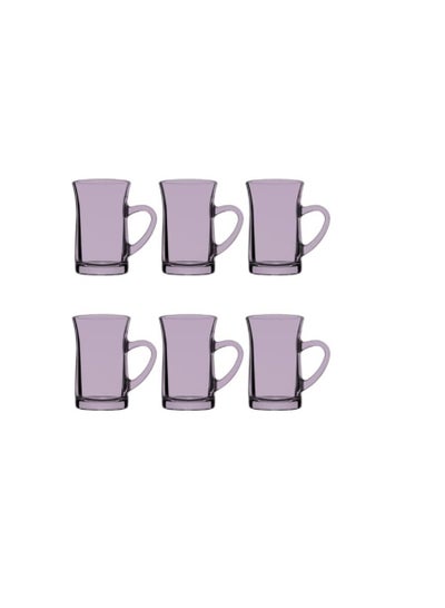 اشتري Pasabahce Mila Tea Mug Set of 6 Cups- Purple, (150ml) Purple في مصر