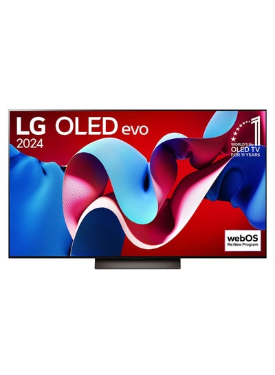 Buy 77-Inch OLED evo C4 4K Smart TV With AI ThinQ, Magic Remote, Dolby Vision, WebOS 24, 2024 Model OLED77C46LA Black in UAE