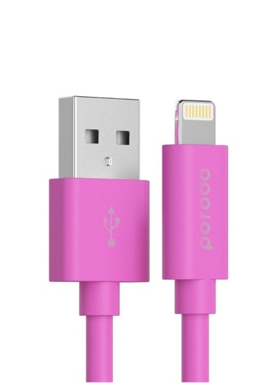 Buy PVC Lightning Cable 1.2m 2.4A Pink in UAE