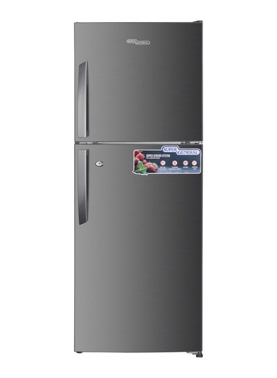 Buy 260L Gross/196L Net, Compact Double Door Top Mount Refrigerator-Freezer, Total No-Frost, LED-light SGR260N - SG Silver/Inox in UAE