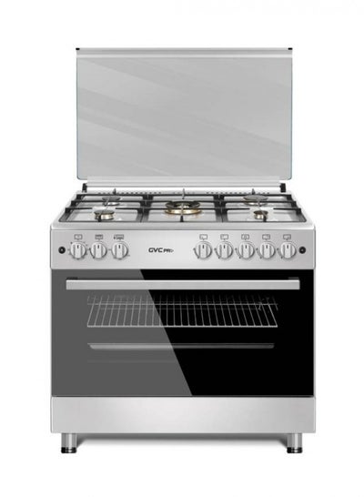 Buy Turkish Gas Oven With 5 Burners Copper Turbo Fan GVC-408 Silver in Saudi Arabia