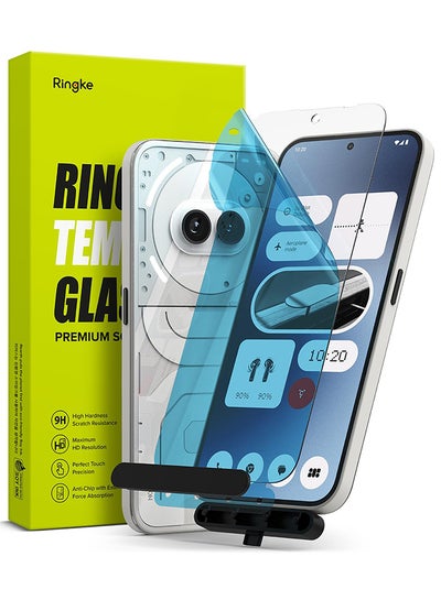 Buy Full Cover Tempered Glass Screen Protector Compatible With Nothing Phone (2A), Premium 9H Hardness Protective Film With Installation Kit- 2 Pack Clear in UAE