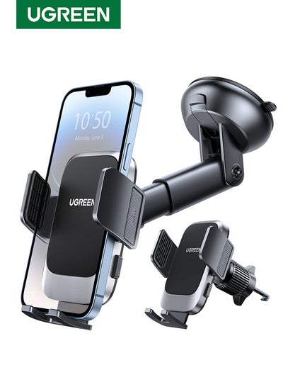 Buy 2024-Gen Upgraded 2 In 1 Car Phone Holder For Dashboard/Windshield/Air Vent Car Mount Ultra Stable Car Mobile Holder With Strong Suction Cup Car Stand Fit For iPhone 15 Pro Max Galaxy S24 S23 Black in Saudi Arabia