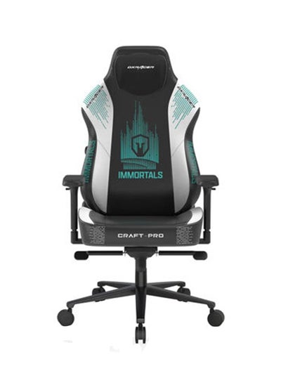 اشتري DXRacer Craft Pro - Immortals Edition Gaming Chair, Extra Wide And Thick Seat Cushion, Adjustable Armrests, Anti-Pinch Hand Protective Cover, Memory Foam Headrest - Black & White في الامارات