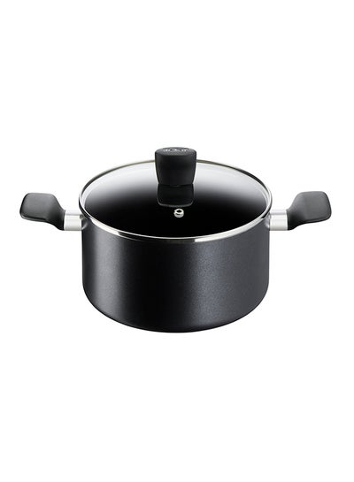 اشتري Tefal Super Cook Stewpot With Lid Nonstick Black 22 cm Black في الامارات