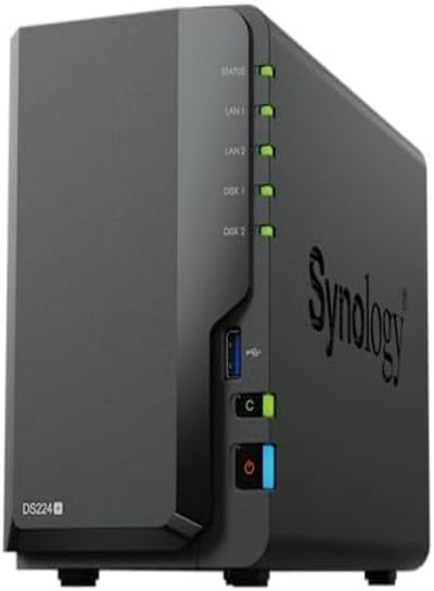 اشتري DiskStation DS224+ 2 Bay Desktop NAS Black في الامارات