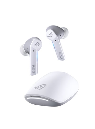 Buy ASUS ROG Cetra True Wireless Gaming Headphones (Low-Latency Bluetooth Earbuds, Active Noise Cancelation, 27-Hour Battery Life, IPX4 Water Resistance, Wireless Charging)- Moonlight White in UAE