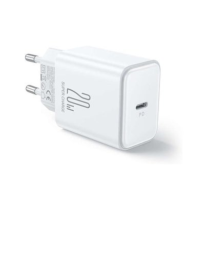 Buy Joyroom JR-TCF06 Flash Series EU 20W PD Single Port Charger - White White in Egypt