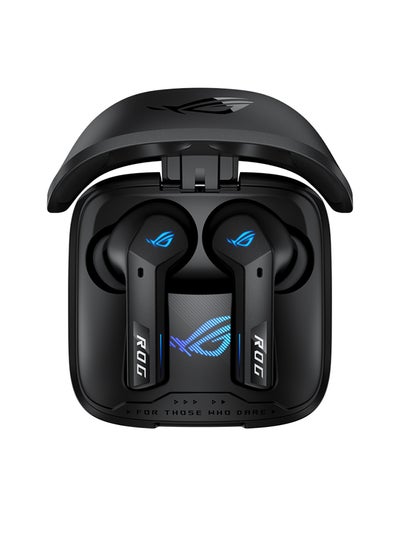 اشتري سماعات الرأس ASUS ROG Cetra True Wireless SpeedNova للألعاب (2.4 جيجا هرتز وبلوتوث 5.3، ROG SpeedNova، صوت 24 بت 96 كيلو هرتز، Dirac Opteo، ميكروفونات AI ذات التوصيل العظمي، Adaptive ANC، عمر البطارية 46 ساعة) - أسود في الامارات