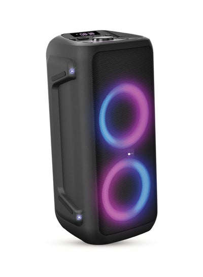 Buy Party Speaker, 100 Watts, 12.76kg, 4500Ma Battery, Side Handle And Wheels, With Remote Control, ESMA Approved, 2 Years Warranty AF-100PSBK Black in UAE