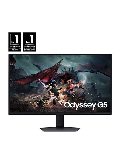 اشتري 32 inch Odyssey G5 DG502 Gaming Monitor, 2K QHD IPS Display, 180Hz Refresh Rate, 1ms (GtG) Response Time, AMD FreeSync Technology, 16.7m  LS32DG502EMXUE Black في الامارات